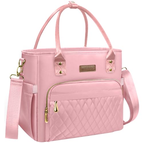 MIYCOO Lunch Bag Lunch Box Women - Leakproof Insulated Lunch Cooler Bag for Women - Large Lunch Tote Bags Adults, Pink - Image 1