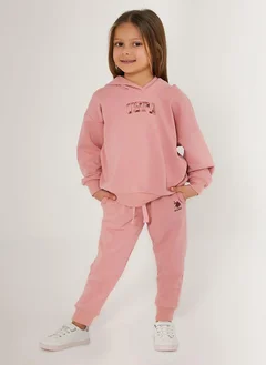 U.S. Polo Assn. U.S. Polo Assn. Girls Pink Tracksuit Set