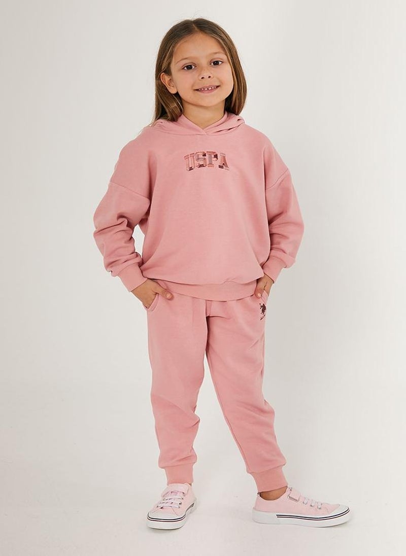 U.S. Polo Assn. Girls Pink Tracksuit Set - Image 3