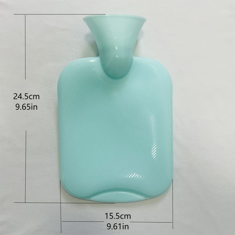 Sky Blue Thickened PVC Hot Water Bottle Anti Slip Hand Warmer Anti Scalding Easy Clean - Image 5