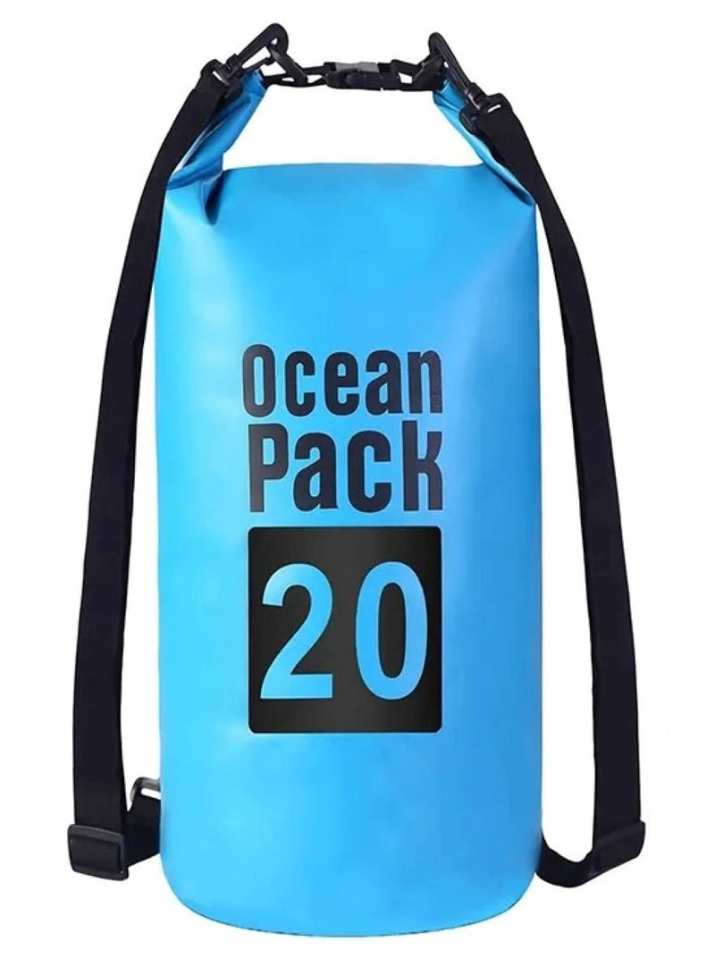 PVC Portable Outdoor Waterproof Sport PVC Shoulder Bag 20L Assorted - Image 1