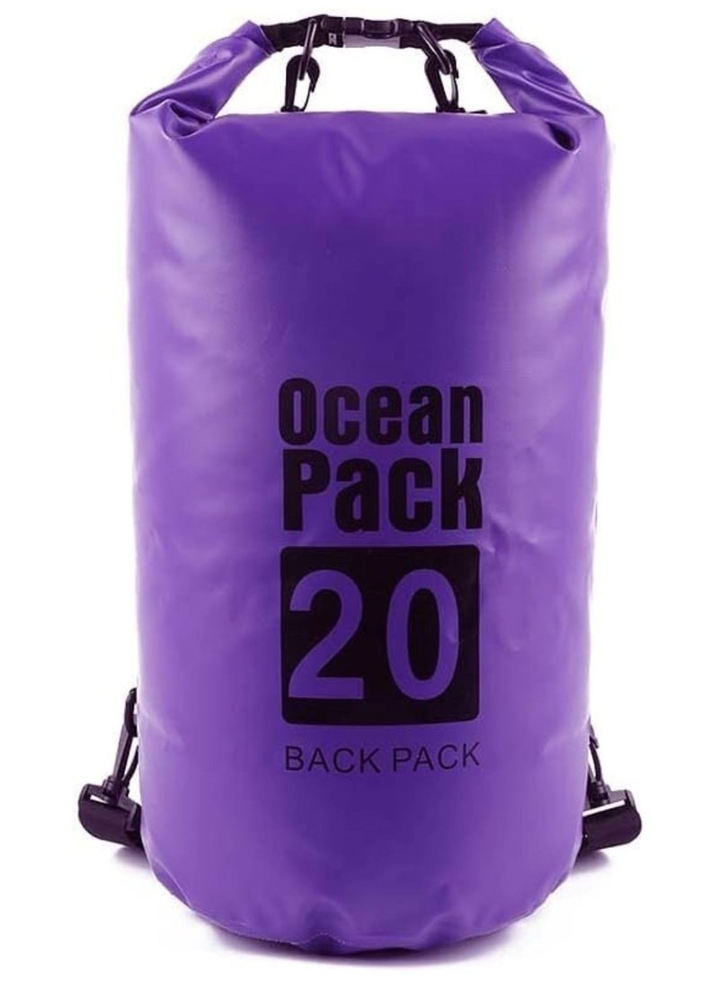 PVC Portable Outdoor Waterproof Sport PVC Shoulder Bag 20L Assorted - Image 2