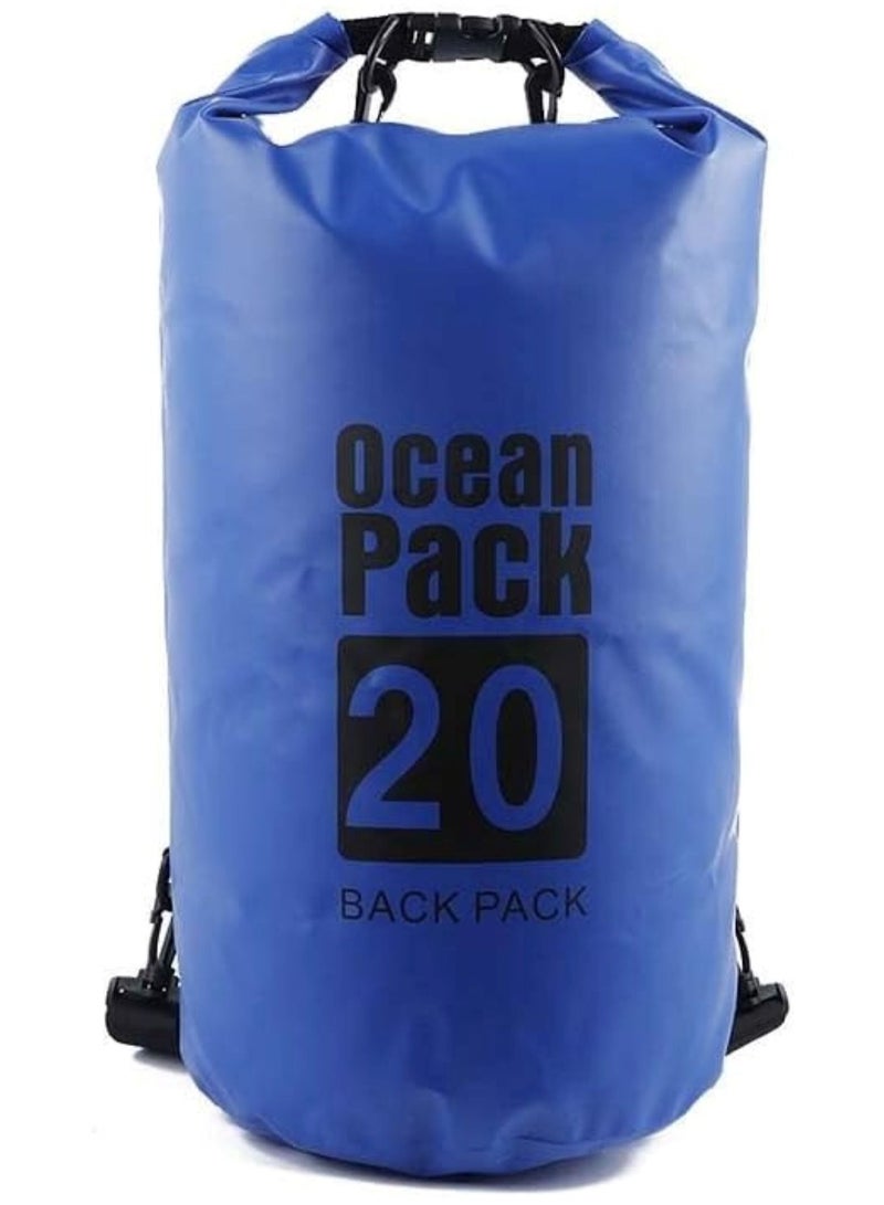 PVC Portable Outdoor Waterproof Sport PVC Shoulder Bag 20L Assorted - Image 3