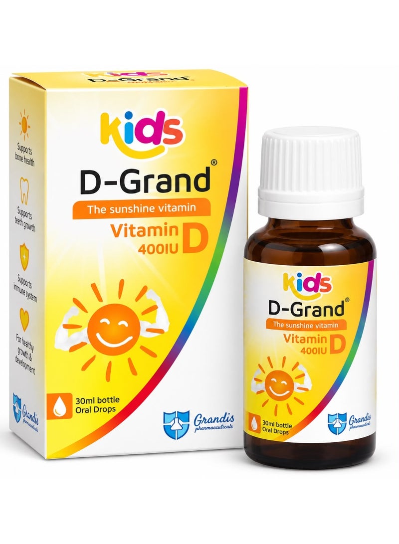 Grandis D-Grand Kids Vitamin D 400 IU Oral Drops 30ml - Image 1