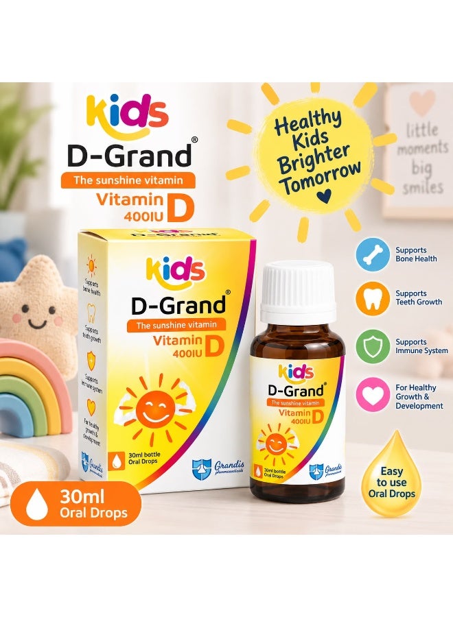 Grandis D-Grand Kids Vitamin D 400 IU Oral Drops 30ml - Image 3