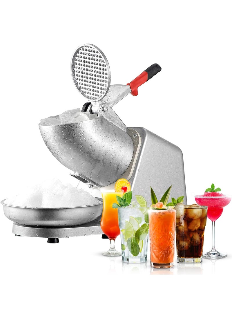 GBEX GBEX Electric Ice Crusher Machine with Double Blades Snow Cone Maker Gola Making Machine Sensor Shaved Ice Crusher Machine 300 Watts Ideal Use in Homes Cafes Stainless Steel  - Image 1