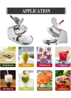 GBEX GBEX Electric Ice Crusher Machine with Double Blades Snow Cone Maker Gola Making Machine Sensor Shaved Ice Crusher Machine 300 Watts Ideal Use in Homes Cafes Stainless Steel  - Image 4