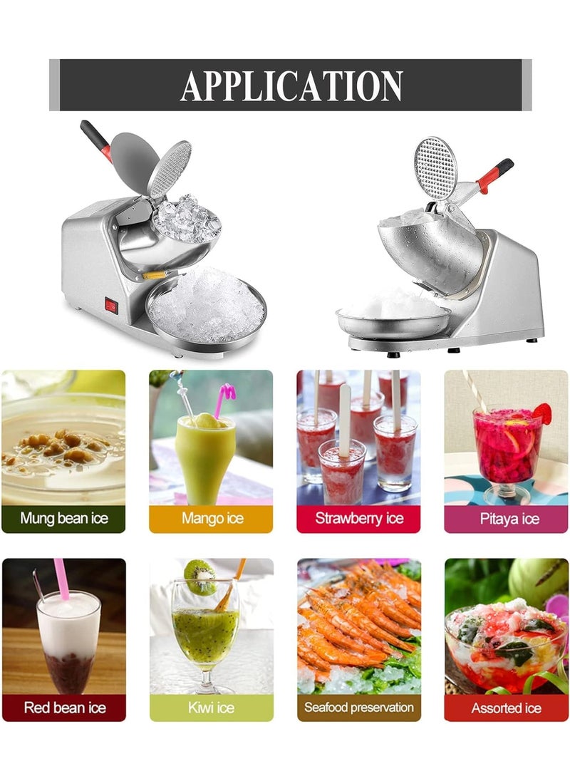 GBEX GBEX Electric Ice Crusher Machine with Double Blades Snow Cone Maker Gola Making Machine Sensor Shaved Ice Crusher Machine 300 Watts Ideal Use in Homes Cafes Stainless Steel  - Image 4