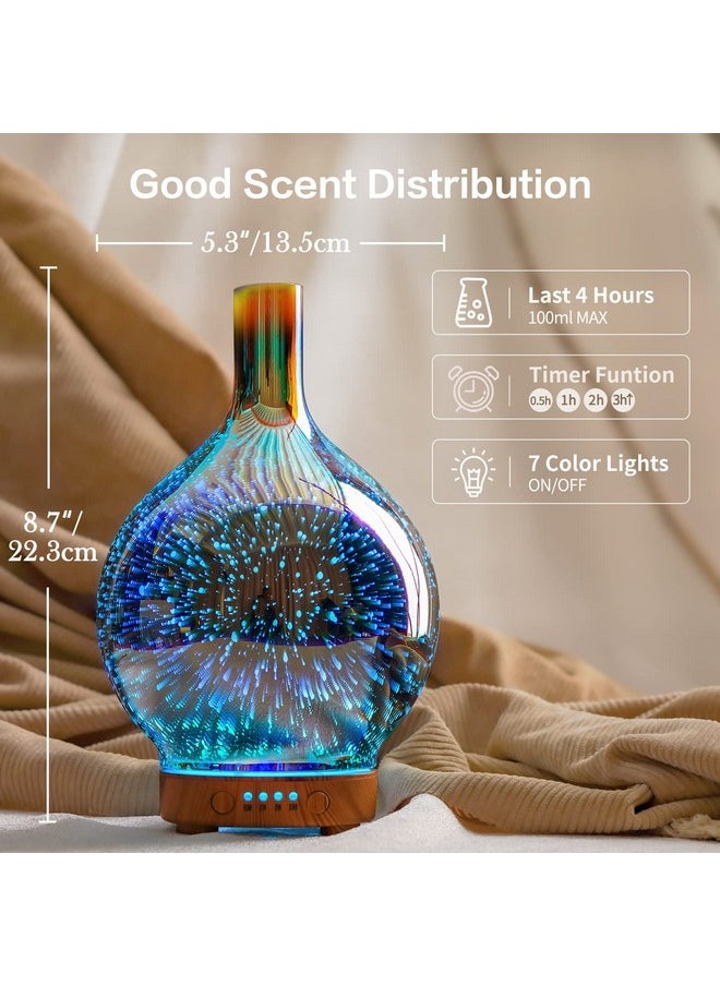 Porseme 3D Essential Oil Diffuser Cool Mist Humidifier Ultrasonic Aromatherapy Diffuser100Ml Last 4Hauto Shutoffair Refreshdecoration For Homeofficeyogababysleep  - Image 3