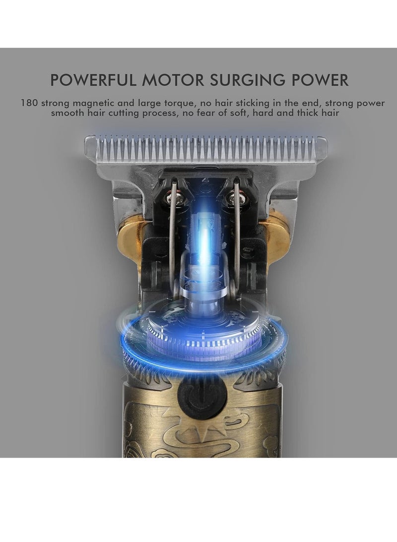 Upgraded Hair Trimmer Beard Clippers for Men Professional USB Electric Hair Clippers for Hair Cutting Trimmers Cordless Outliner Zero Gaped LED Display (Hair Clippers for Men, GOLD 04) - Image 4