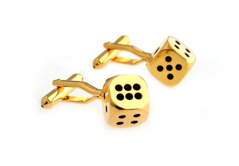 MRCUFF Dice Die Gambling Craps Pair Cufflinks in a Presentation Gift Box & Polishing Cloth - Image 2