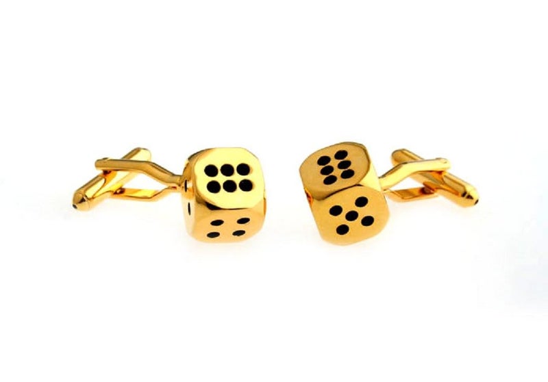 MRCUFF Dice Die Gambling Craps Pair Cufflinks in a Presentation Gift Box & Polishing Cloth - Image 3