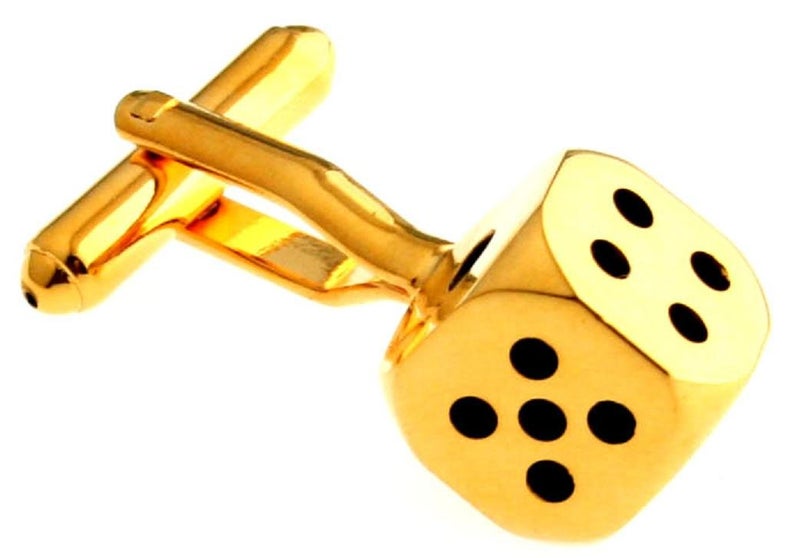 MRCUFF Dice Die Gambling Craps Pair Cufflinks in a Presentation Gift Box & Polishing Cloth - Image 1