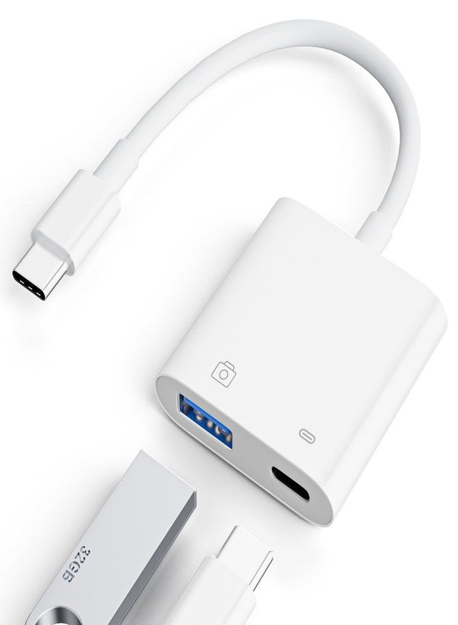 esbeecables USB C to USB Adapter, Thunderbolt 3 to USB 3.0 OTG Adapter with 30W PD Fast Charging Port for MacBook Pro/Air, iPhone 17 Air/16 Pro Max/16 Plus/16e/15,Samsung Galaxy S25/S24/S23,iPad,Pixel,Chromebook - Image 1