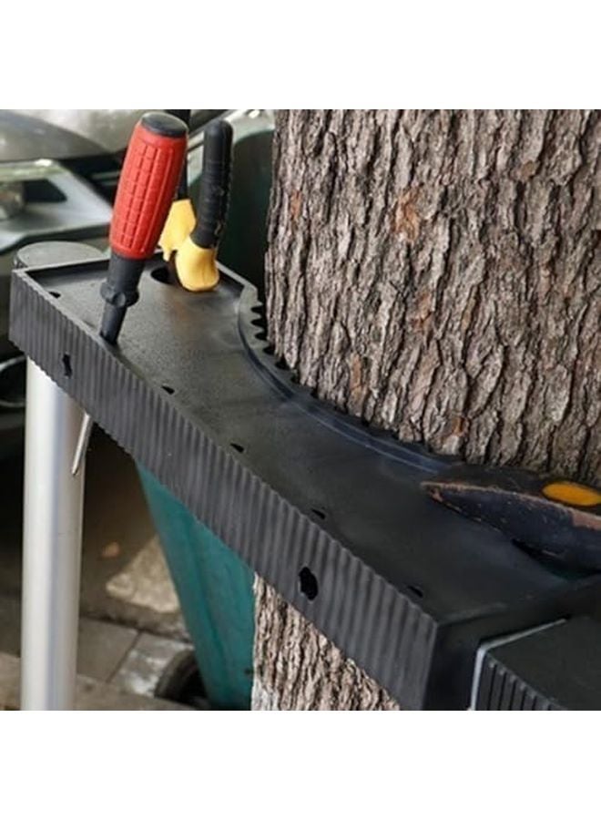 ملحق سلم المثبت بسجادة مطاطية مضادة للانزلاق وتخزين للأدوات لسلالم تلسكوبية ذات أخدود 4 سم - Image 4