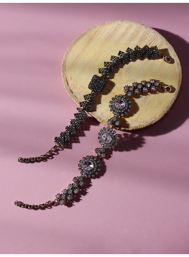 سوهي حزمة من الأساور العنقودية الهندسية - Image 2