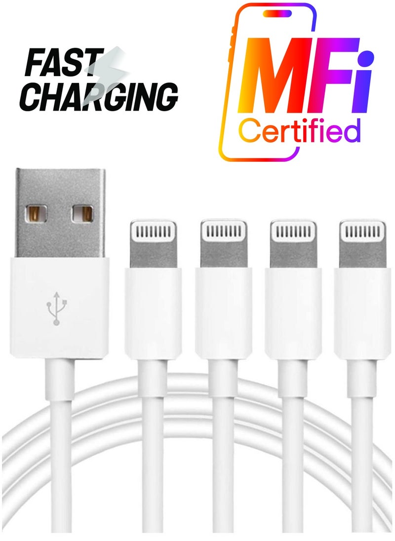 Generic 4Pack Original [Apple MFi Certified] Charger Lightning to USB Charging Cable Cord Compatible iPhone 14/13/12/11 Pro/11/XS MAX/XR/8  - Image 1