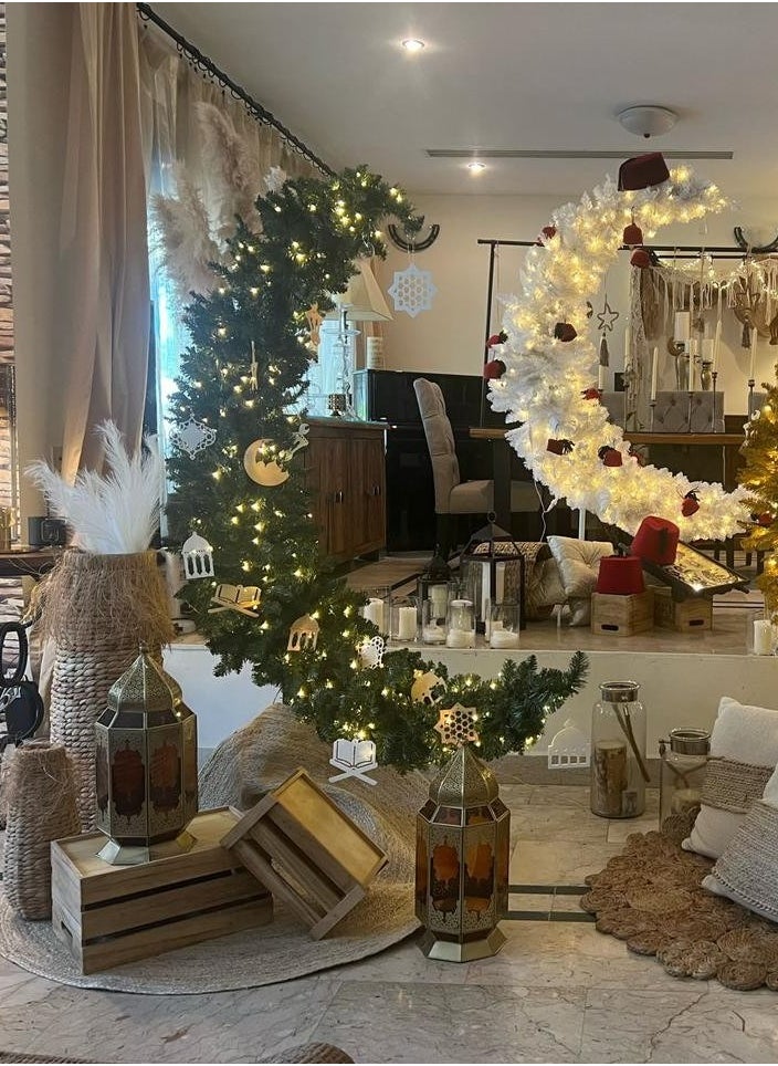 هوم ديكورايشون هلال رمضان لون أبيض ١٥٠ سم  - Image 2