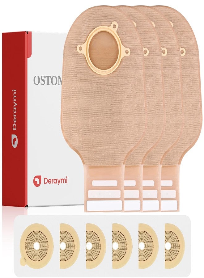 DERAYMI 30 PCS Ostomy Supplies Colostomy Bags 2 Piece Ostomy Bag Two Piece Ostomy Drain Pouches for Ileostomy & Stoma Care, Trim-to-Fit 15-60 mm (20 x Bags+10 x Skin Barriers) - Image 1