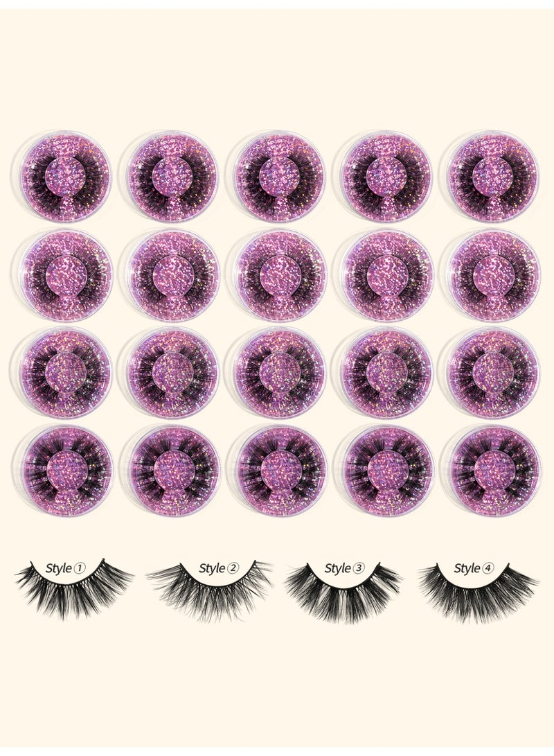 MAGEFY Half  Lashes False Eyelashes Cat Eyes Wispy Natural Faux Mink Lashes 20 Pairs Pack Light Volume Short Fake Eye Lashes Multipack - Image 4