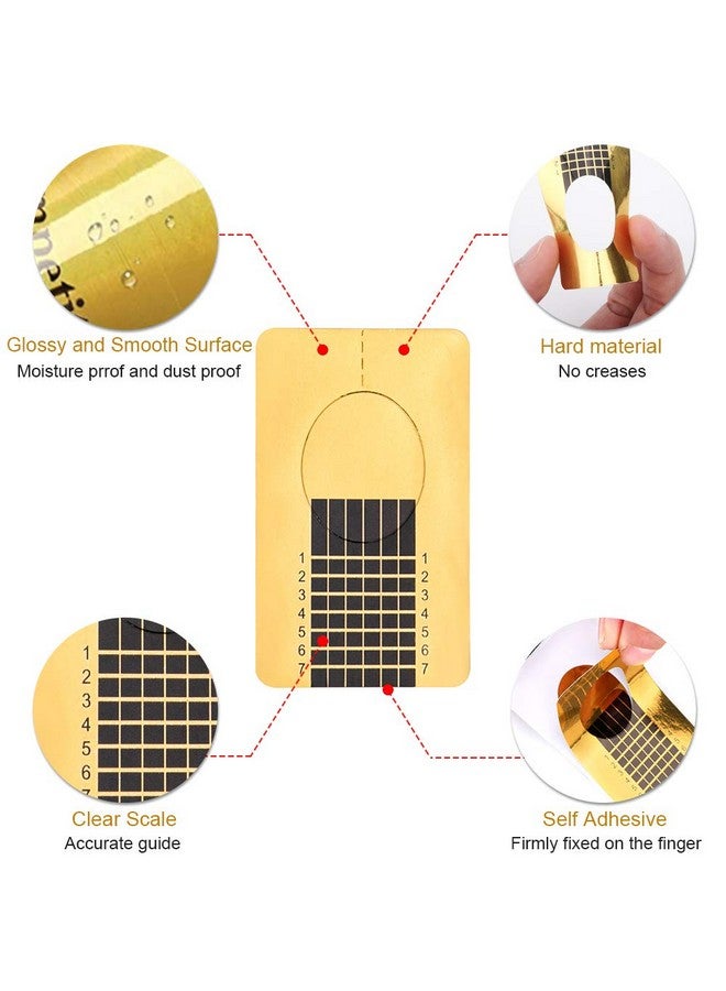 Yokilly Nail Forms for Acrylic Nails, 500PCS Nail Forms for Polygel Nail Tips Guide, Nail Forms For Builder Gel, Nail Forms Roll for Salon Nail Former Stickers with Numbers Marked for Nail Art DIY - Image 2