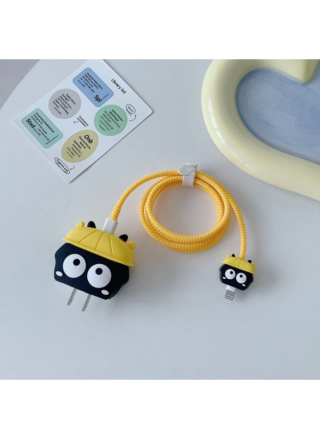 Generic Charger Protective Sleeve Is Suitable For Iphone 13 Fast Charging Head Protective Sleeve 18/20W Charging Head Protective Sleeve Wire Sleeve-Specifications:5W Dinosaur Two-Piece Set  - Image 3