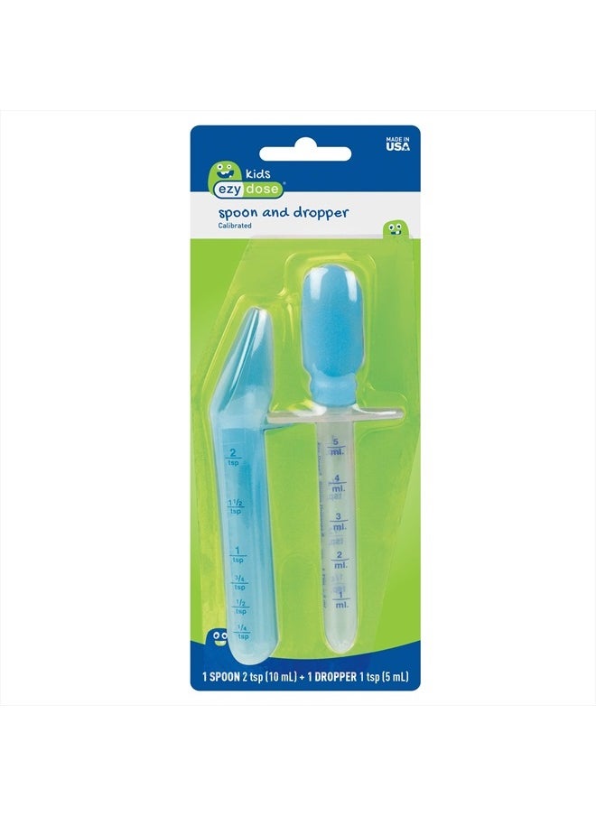 Ezy Dose Kids Oral Liquid Medicine Dropper and Spoon Kit For Baby & Toddler, Deliver Correct Dose, 5mL/1 TSP Capacity, 2 Piece Set, Color May Vary, Made in the USA, BPA Free  - Image 2