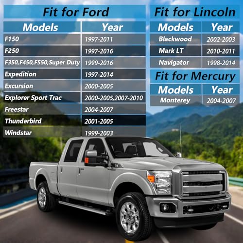 KPALAG 1 Pair of Door Lock Cylinder with Keys Set Compatible with Ford F150 F250 F350 F450 F550 Super Duty Excursion Explorer Freestar Lincoln Blackwood Mercury Monterey Replace#:7C3Z-1521990-A - Image 3