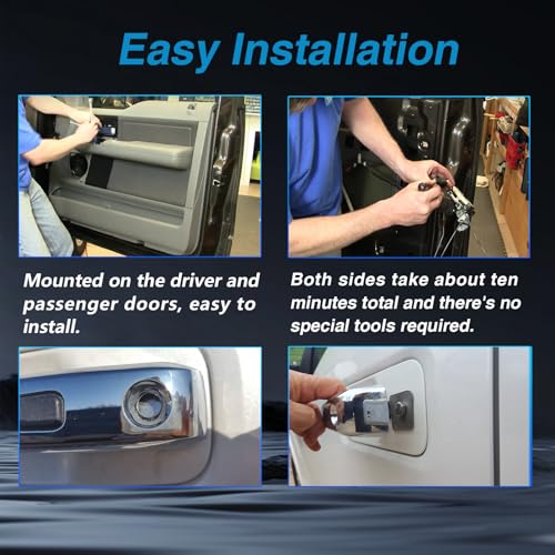 KPALAG 1 Pair of Door Lock Cylinder with Keys Set Compatible with Ford F150 F250 F350 F450 F550 Super Duty Excursion Explorer Freestar Lincoln Blackwood Mercury Monterey Replace#:7C3Z-1521990-A - Image 5