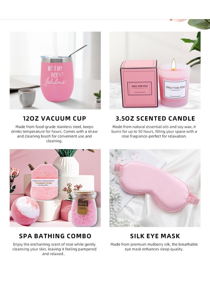 Gifts Basket for Women - Birthday Gift Box Set Contains 7 Items Inspirational Gift,Relaxing Spa Care Package for Women Friendship,Friend Gifts for Women - Image 3