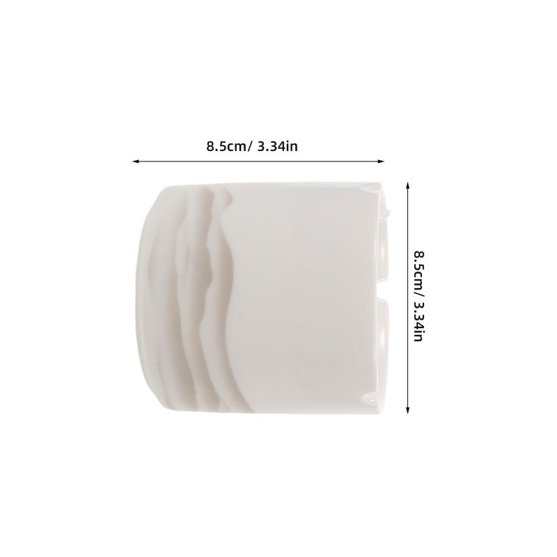 Ceramic Smokeless Ashtray with Lid Windproof Round Porcelain Ash Holder for Outdoor Patio Balcony - Image 3
