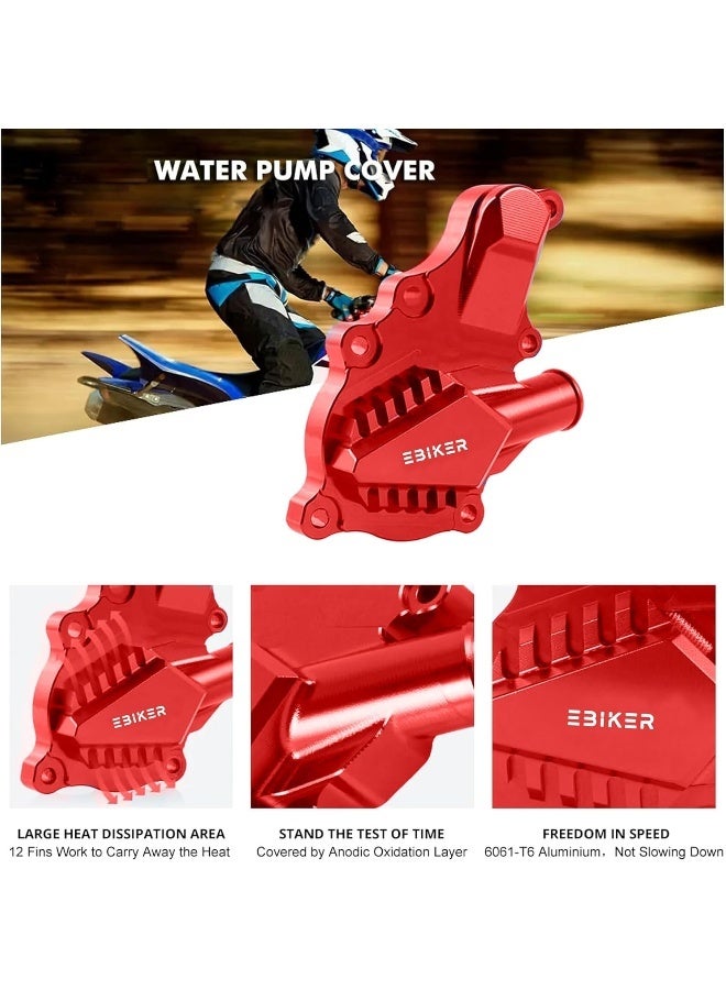 Ebiker CNC-Machined Red Aluminum Water Pump Cover for Yamaha Raptor 700 - Image 5