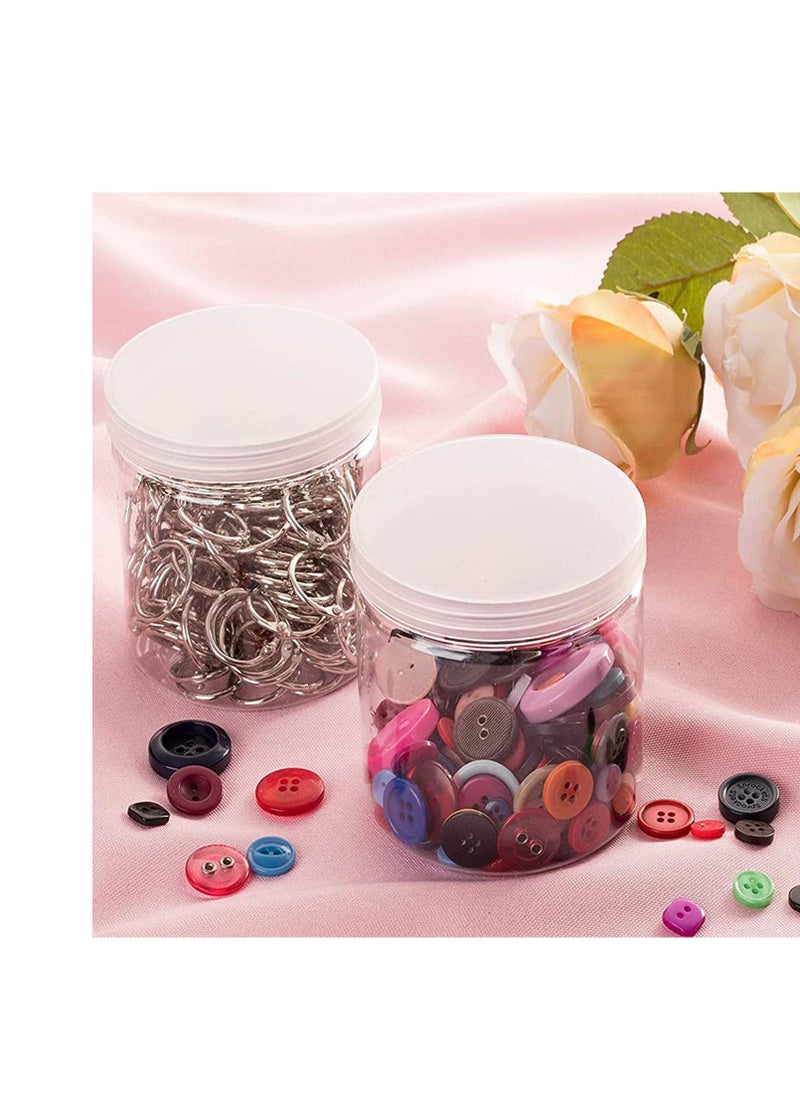 Generic Slime Storage Favor Jars, Clear Plastic Containers With Clear Lids For DIY Slime Making, Plastic Containers for Candy Cylinders, Display and Showcasing, Storage Organizer 12Pcs 250ml  - Image 2