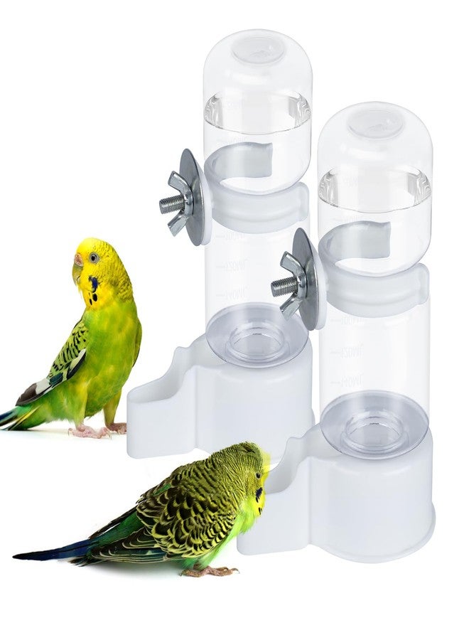 BWOGUE 2PCS Automatic Bird Water Dispenser, 4.73 Fl Oz Parakeet Water Dispenser for Cage No Mess Suspended Bird Water Feeder for Cockatiel Budgie Conure Lovebirds - Image 1