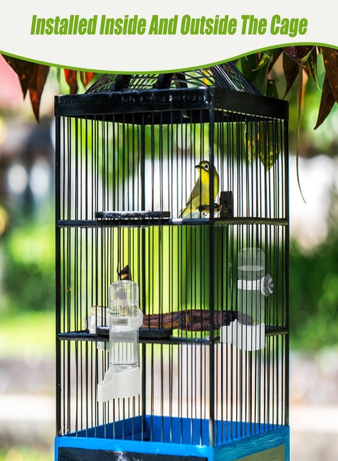 BWOGUE 2PCS Automatic Bird Water Dispenser, 4.73 Fl Oz Parakeet Water Dispenser for Cage No Mess Suspended Bird Water Feeder for Cockatiel Budgie Conure Lovebirds - Image 3