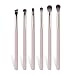 BEAUTYFACTOR Eye Makeup Brush Set 6Pcs Professional Blending Eyeshadow Makeup Brushes with Synthetic Wood Handle Angled Eyebrow Brush CrueltyFree Vegan for Liquid Cream Powder Concealer Brows Eye shadows - Image 2