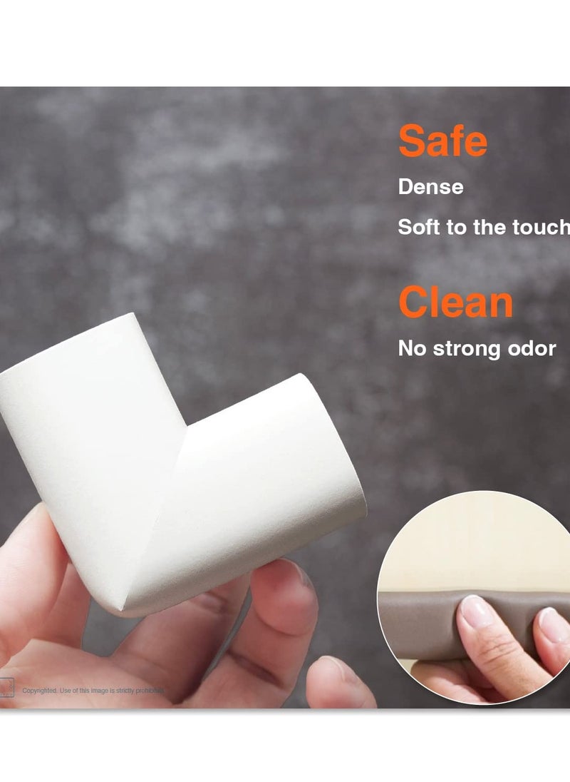 HomarKet - 5 Meters Baby Safety Corner Guard, Table Edge Corner Protector Strip for Kids, Baby Proofing Foam for Furniture Edges & Corner Guard Cushion Set Child Protection Bumper Strip with 8 Corners (White) - Image 1