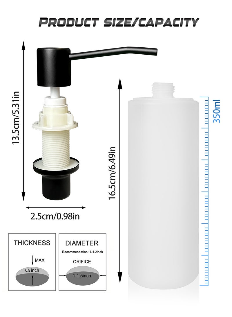 WinHolder Kitchen Sink Soap Dispenser – Liquid Soap Pump 350 Ml/500 Ml Bottle, Kitchen Sink Tools | 360‑Degree Rotating Nozzle Dispenser Tool, Sink Mounted Household Kitchen Rotation Accessory for Dishwashing - Image 3