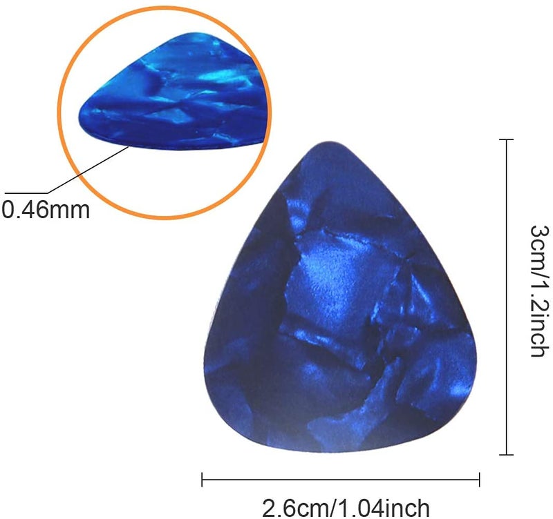 Device Of Urban Infotech 0.46 mm Guitar Picks Unique Multi-coloured Celluloid Plectrum for Acoustic Electric Classic Guitars Bass Banjo Ukulele Mandolin (pack of 10) - Image 1