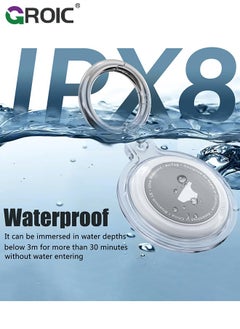 GROIC [6 Pack] Airtag Keychain for Apple Air Tag Holder IPX8 Waterproof  Drop Shockproof Protective Cover Case Scratch Resistant for Pets, Dog, Keys, Cat, Luggage  - Image 3