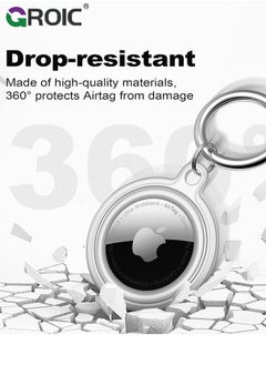GROIC [6 Pack] Airtag Keychain for Apple Air Tag Holder IPX8 Waterproof  Drop Shockproof Protective Cover Case Scratch Resistant for Pets, Dog, Keys, Cat, Luggage  - Image 4
