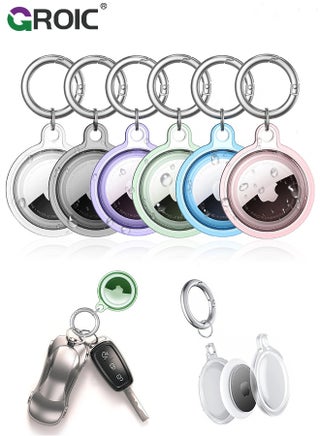 [6 Pack] Airtag Keychain for Apple Air Tag Holder IPX8 Waterproof  Drop Shockproof Protective Cover Case Scratch Resistant for Pets, Dog, Keys, Cat, Luggage - pzsku/ZC1092F16D1A157356DB7Z/45/1746438053/ef0c1b34-128f-4beb-987b-05e49502afee