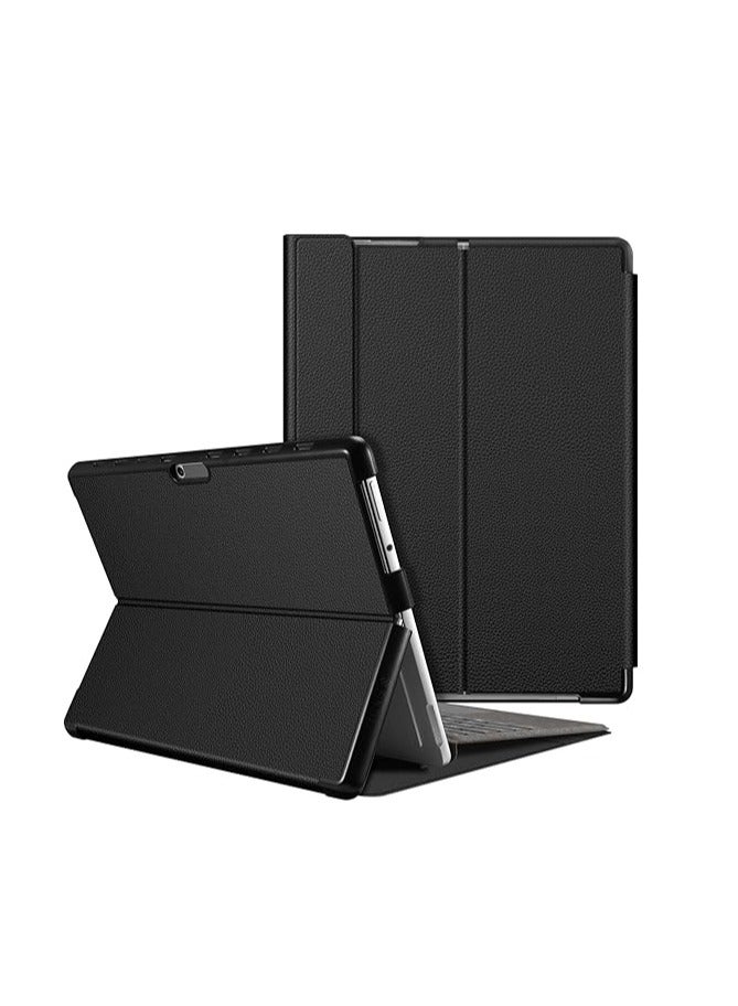 FINTIE Case for Microsoft Surface Pro 8 13 Inch 2021 - Slim Hard Protective Case Cover Multi-Angle Pouch Compatible with Keyboard Type Cover, Black - Image 1