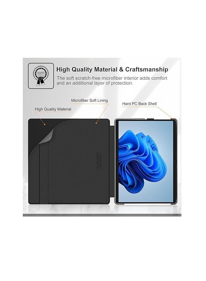 FINTIE Case for Microsoft Surface Pro 8 13 Inch 2021 - Slim Hard Protective Case Cover Multi-Angle Pouch Compatible with Keyboard Type Cover, Black - Image 3