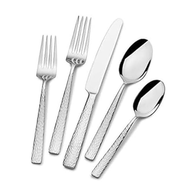 Mikasa , Oliver Gleam Flatware Service for 12, 65 Piece Set, 18/10 Stainless Steel, Silverware Set with Serving Utensils - Image 1