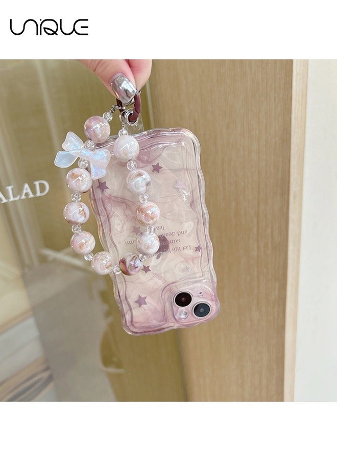 Unique Compatible with iPhone 15 Cases, Gradient Purple Cases, Star Cases, Sleek and Simple Cases - TPU Drop Protection - With Lanyard - Image 3