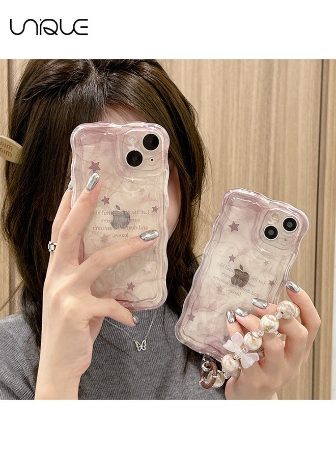 Unique Compatible with iPhone 15 Cases, Gradient Purple Cases, Star Cases, Sleek and Simple Cases - TPU Drop Protection - With Lanyard - Image 5