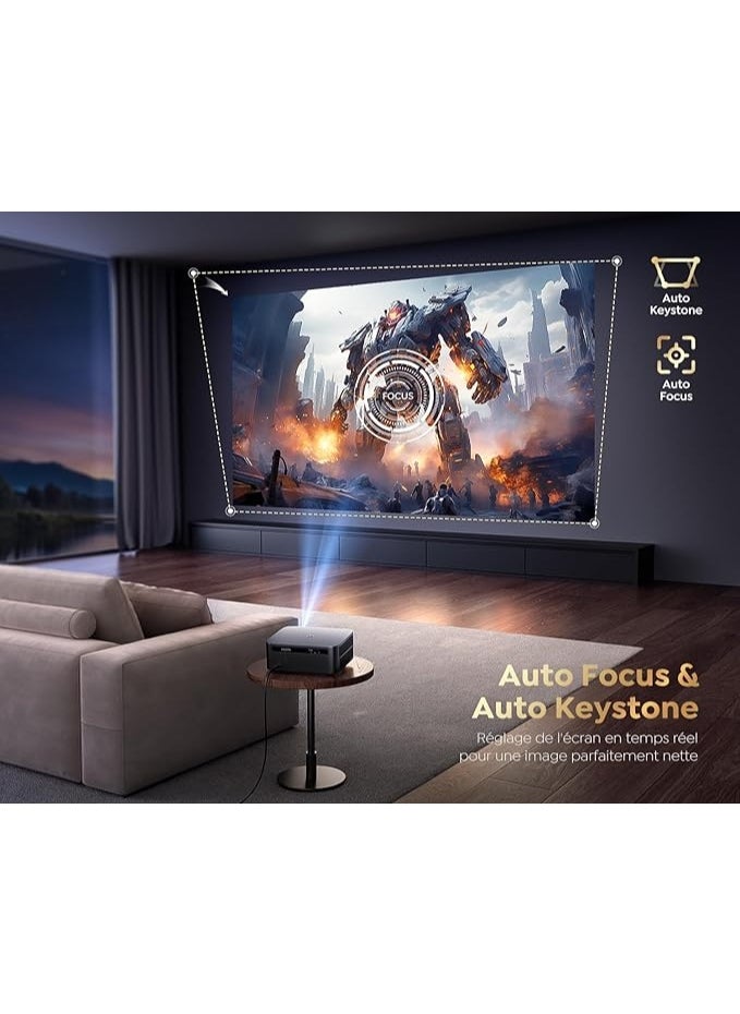 Generic 4K WiFi Bluetooth Full HD 1080P Auto Keystone Projector – Portable Home Theater  - Image 3