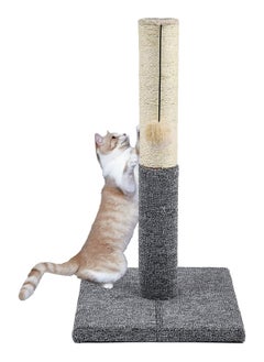 gluckluz Cat Scratching Post Made of Sisal Rope with Hanging Toy Suitable for Small and Large Cats and Suitable for Protecting Furniture from Scratching by Gluckluz Grey  - Image 1