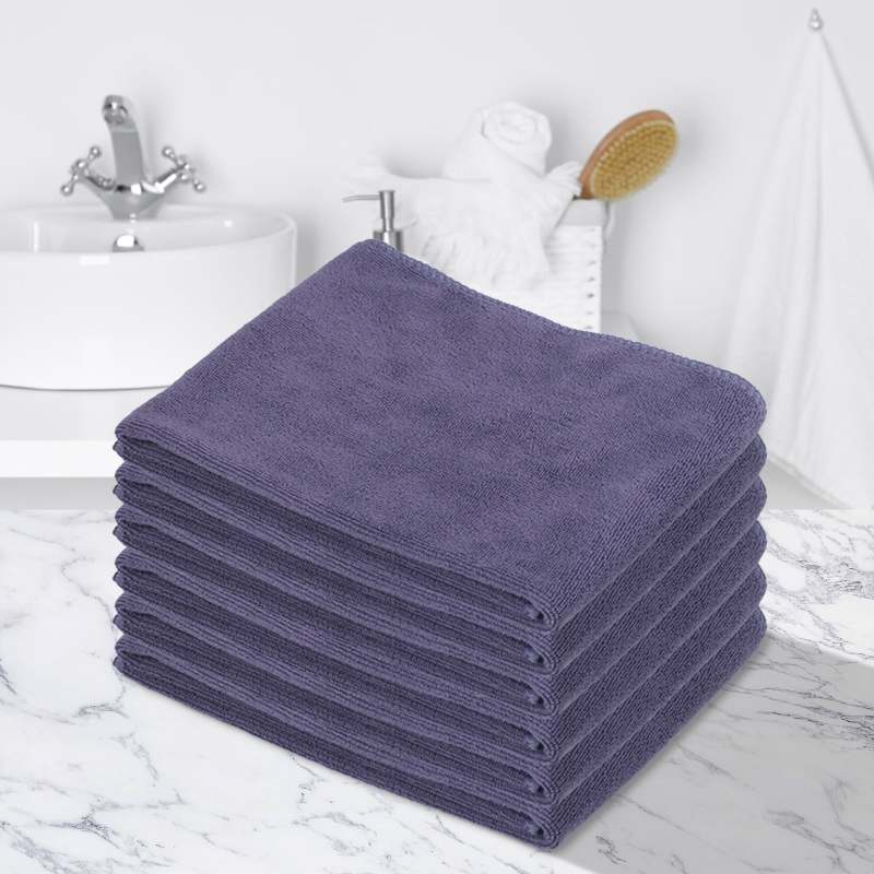 Super Soft Towel Set 11.8" x 27.5" Gray Quick-Drying High Absorption - Ultra-Soft Texture for Everyday Gentleness Versatile 6-Pack Multi-Purpose Towel for Bathroom Kitchen Spa Travel - Image 1